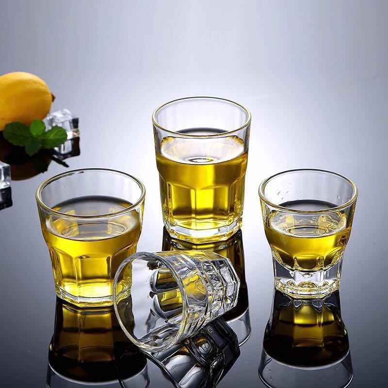 酒杯加厚钢化八角啤酒杯酒店夜店ktv专用威士忌啤酒杯