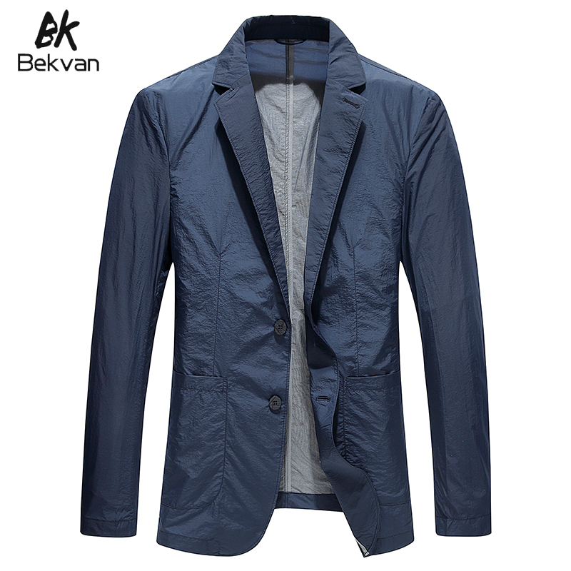 2022春秋薄款防晒衣休闲西服男士中青年修身轻薄单层商务西装外套