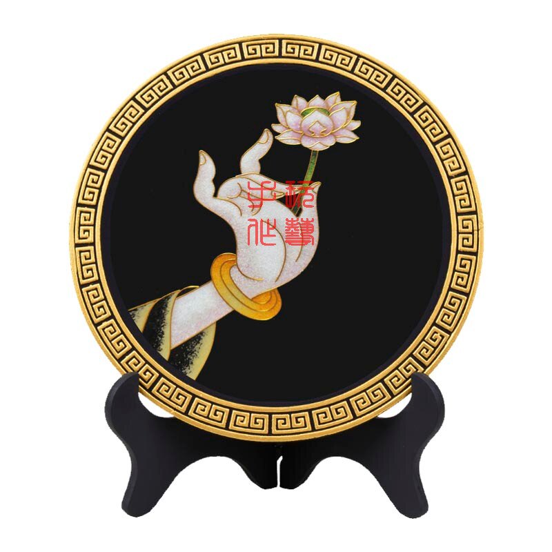 景泰蓝活性炭沙画金丝珐琅掐丝佛手拈花材料diy非遗创意礼品