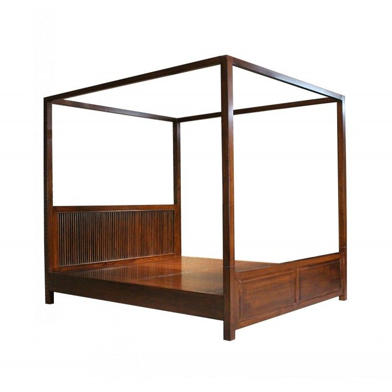 8米柱子榫卯结构四柱床仿古拔步床