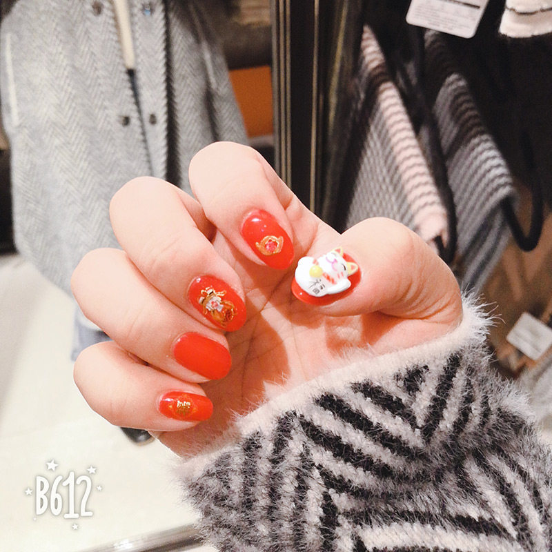 模具日本新款美甲招财猫硅胶旺财喜庆猫咪指甲油美甲工具