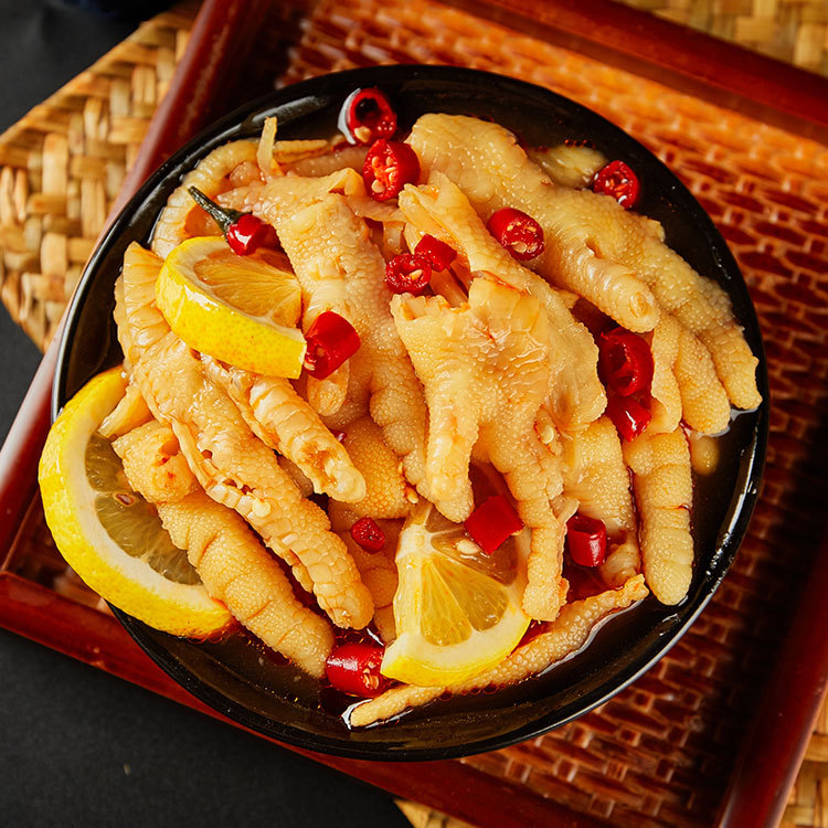 甄味酸辣无骨鸡爪200g蒜香柠檬凤爪网红零食鸡肉零食