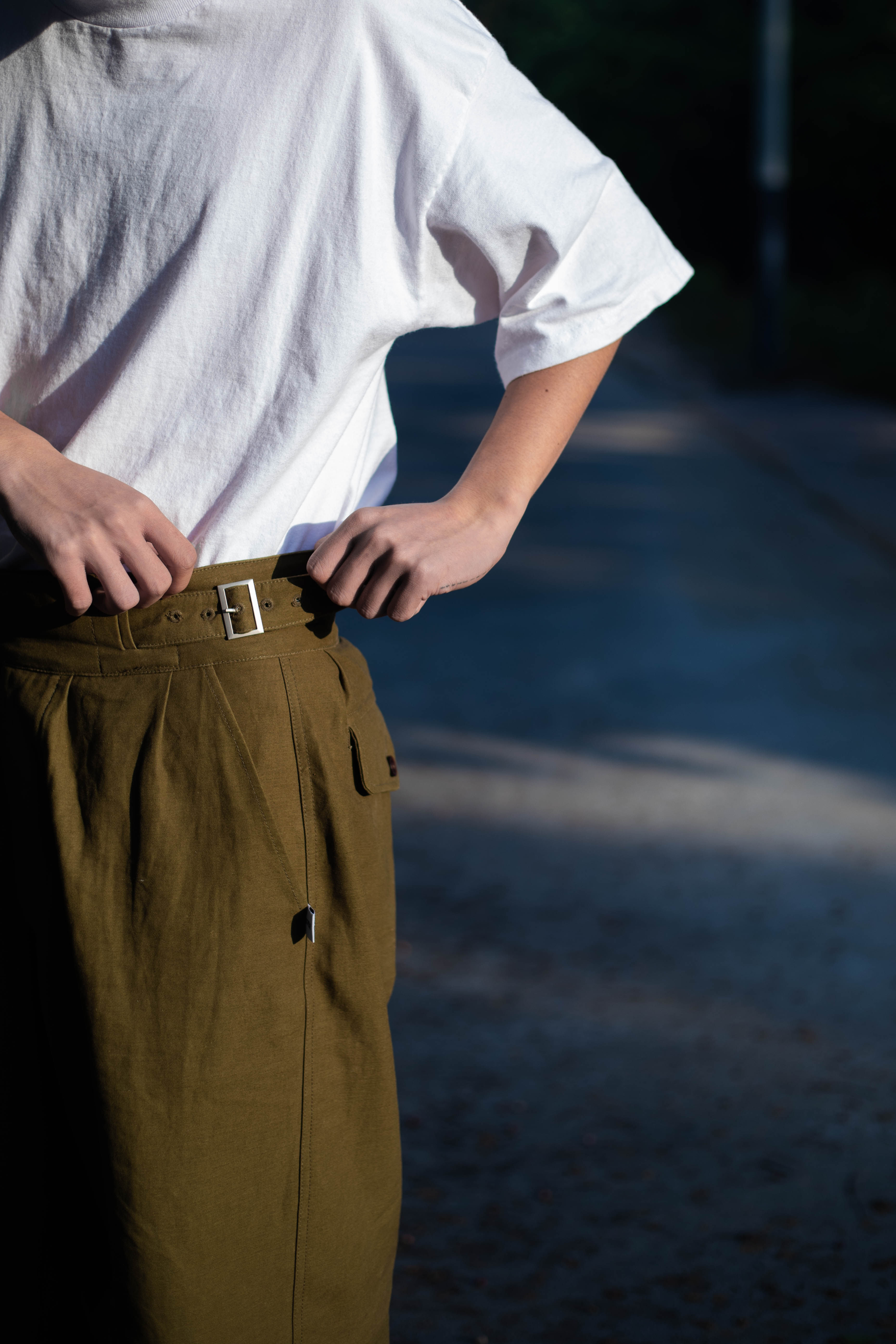 【stillslow】gurkha廓尔喀高腰双褶直筒宽松长裤 高密度进口面料