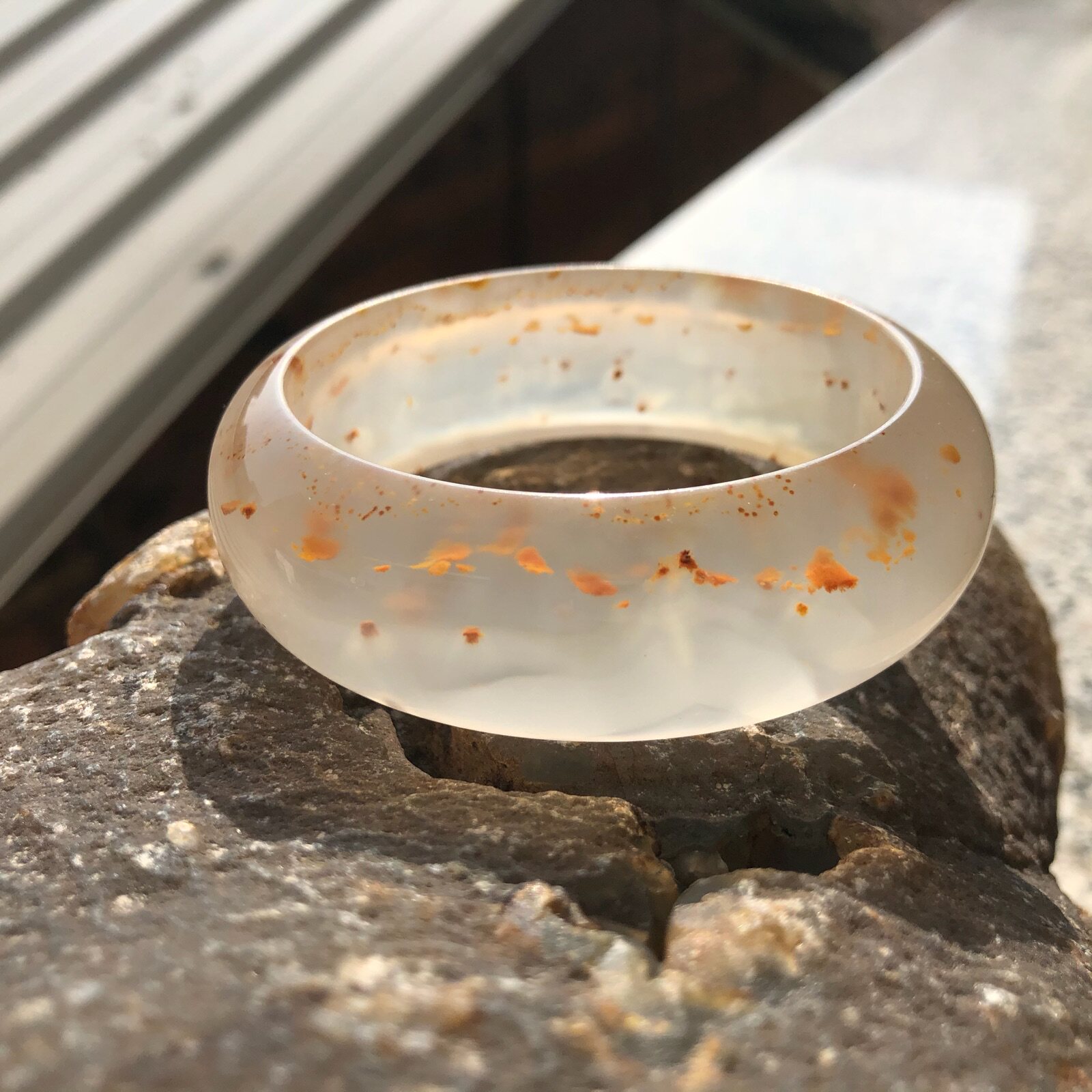 手镯天然玛瑙玉髓高冰飘花满圈漫天飞絮加宽加厚手镯