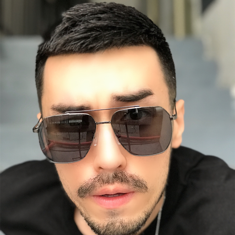 余文驾驶近视眼近视男潮墨镜偏光开车余文乐司机太阳眼镜