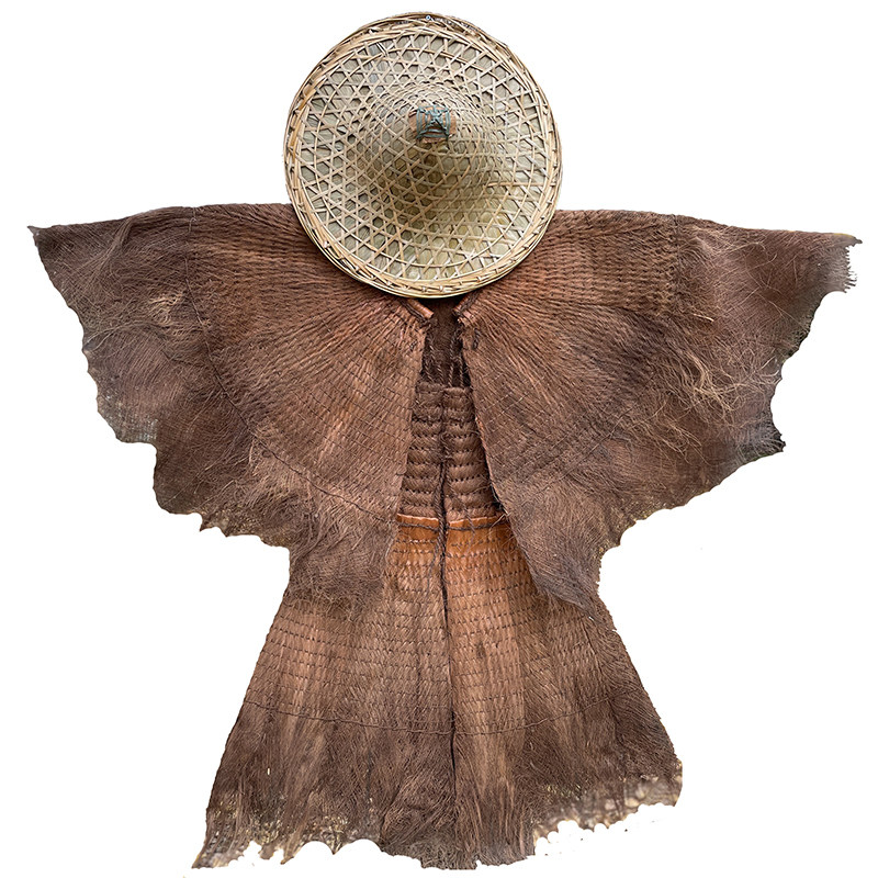 蓑衣斗笠帽鱼篓草鞋棕衣防雨披肩怀旧油灯手工其他