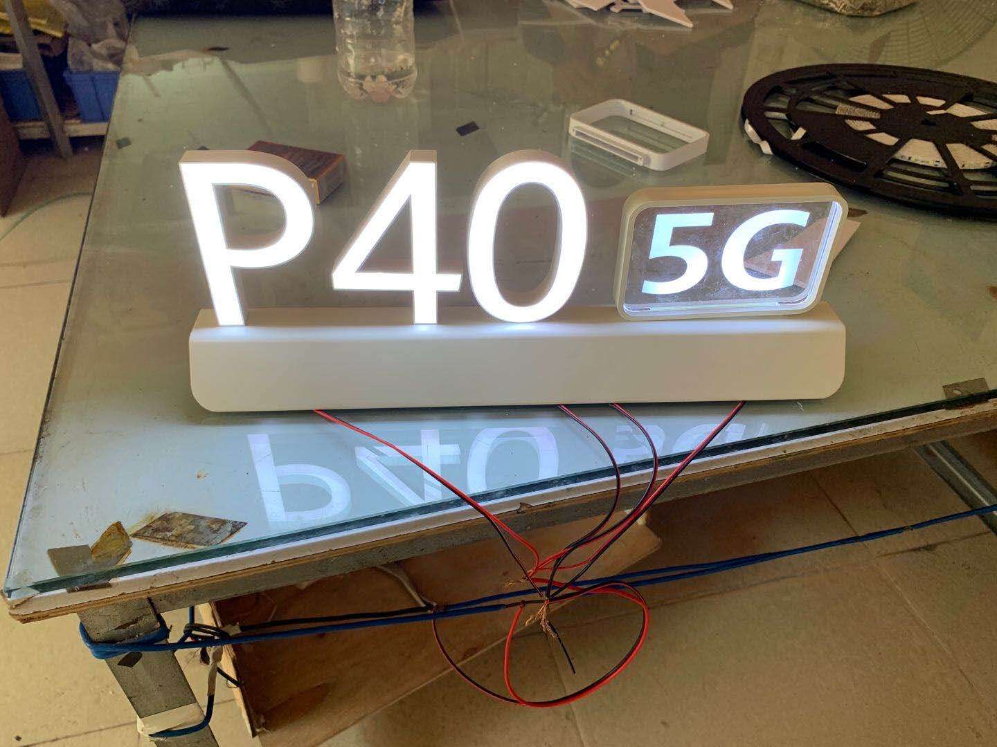 发光5gp40华为nova7桌面灯箱导向mate405g广告牌