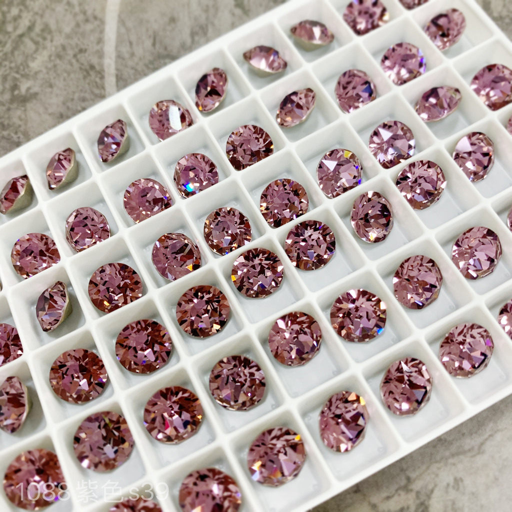 22新正品施华洛奥地利水晶钻1088系列尖底圆形钻diy美甲钻饰品