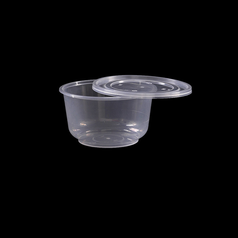 450ml一次性透明打包碗外卖汤碗圆形打包盒塑料饭盒450套