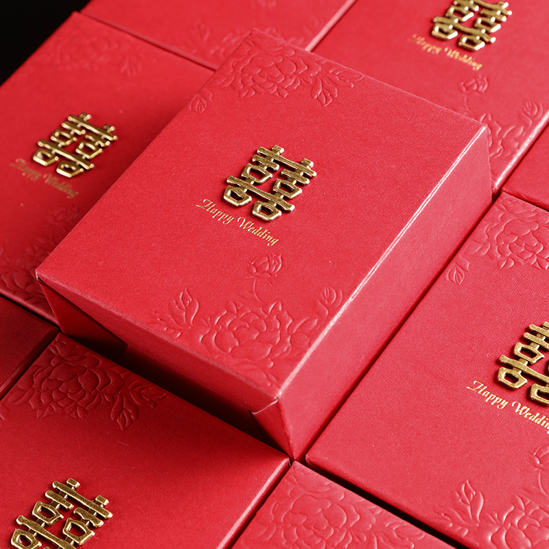 婚庆用品中国风喜糖盒子网红纸盒结婚喜糖袋糖果盒礼盒婚礼回礼袋 - 图1