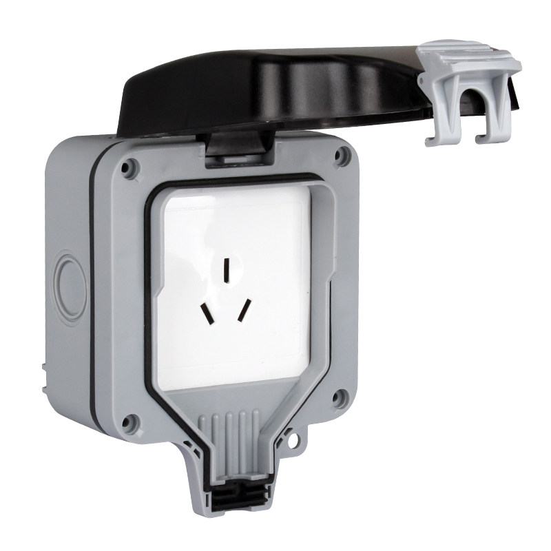 插座户外16a三孔防水ip66室外防暴暴雨明装电源插座