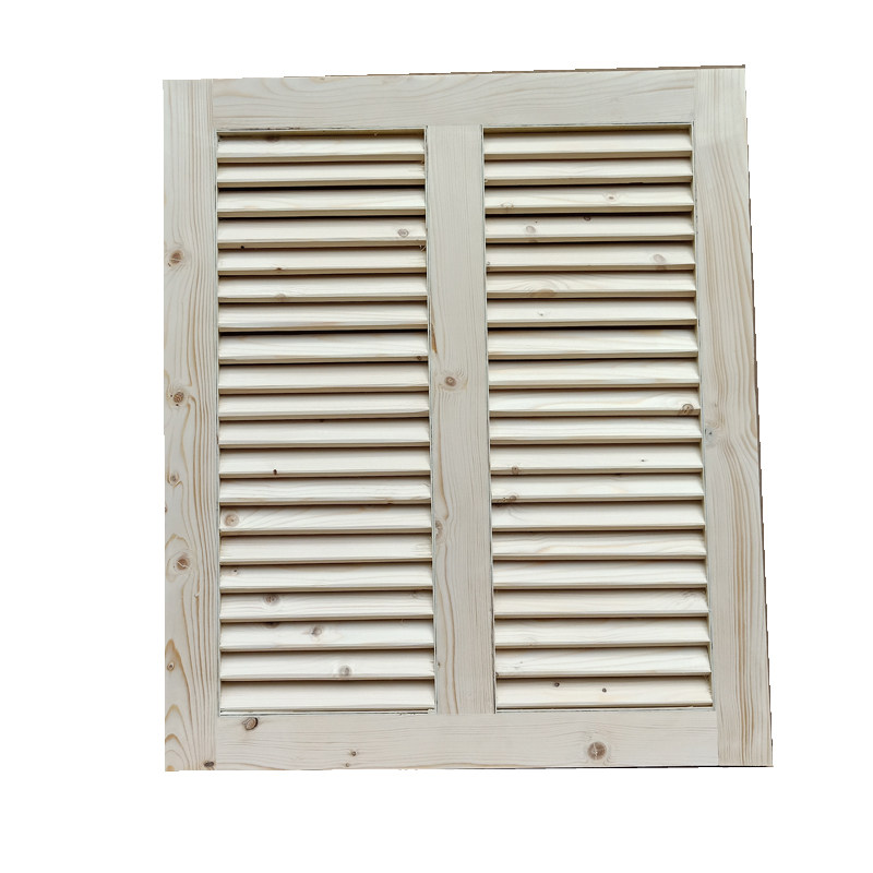 定做松木百叶门实木橱柜门厨房灶台衣柜鞋柜门板模压门储物吊柜门_双