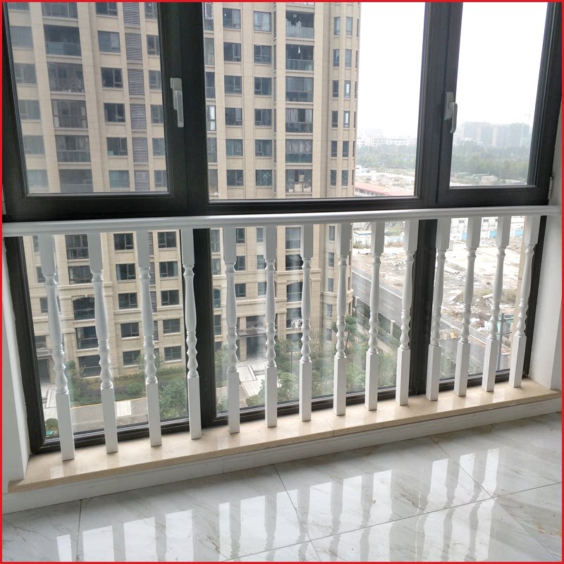 阳台飘窗欧式实木栏杆窗户室内落地防护栏儿童防盗窗