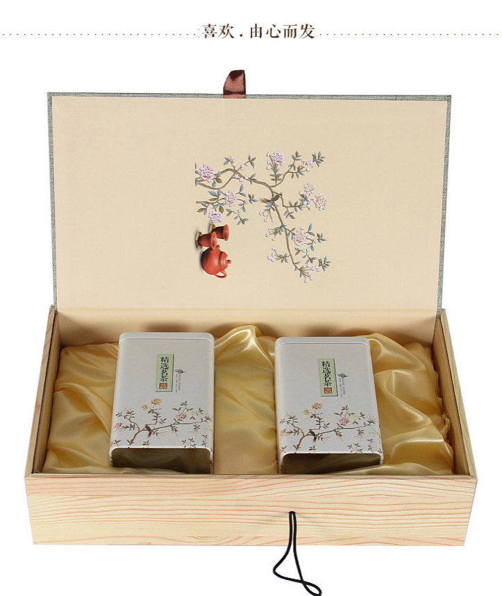 2016新款西湖龙井通用版绿茶叶包装礼盒铁罐茶叶盒一斤装空盒