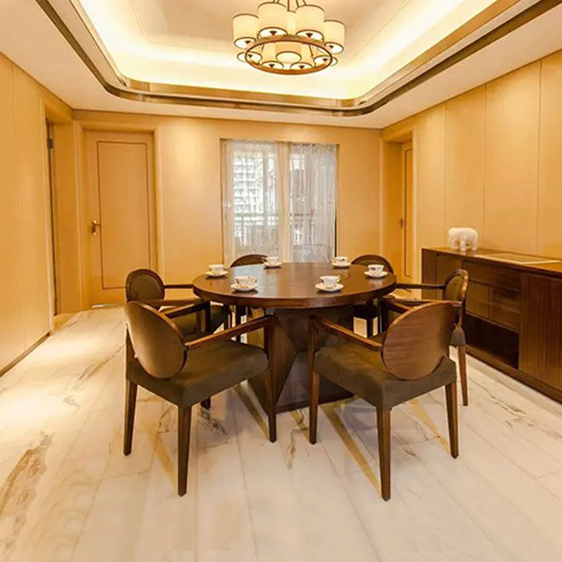 楷模家具圆形餐桌d07圆贝餐台15m13m专柜正品实木餐桌