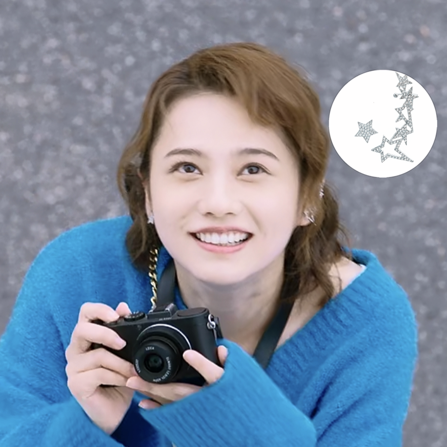 城池营垒同款阮青夏姜珮个性不对称星星耳骨一体耳环