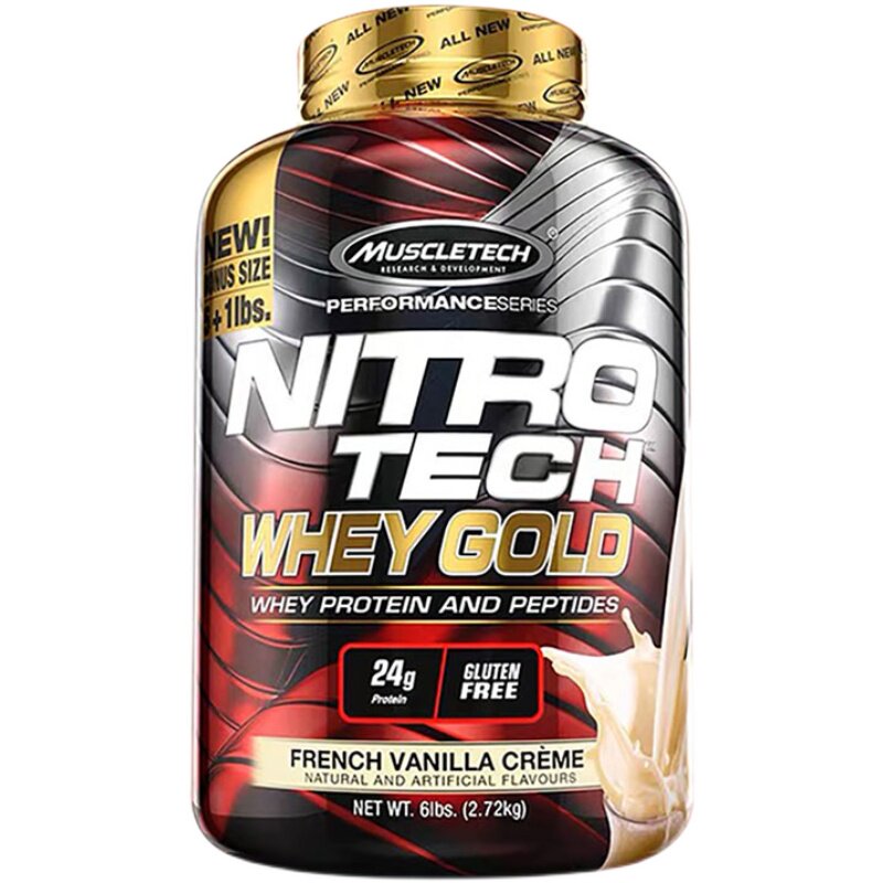 musclelab肌肉科技高性能金装正氮乳清蛋白粉6磅健身乳清蛋白