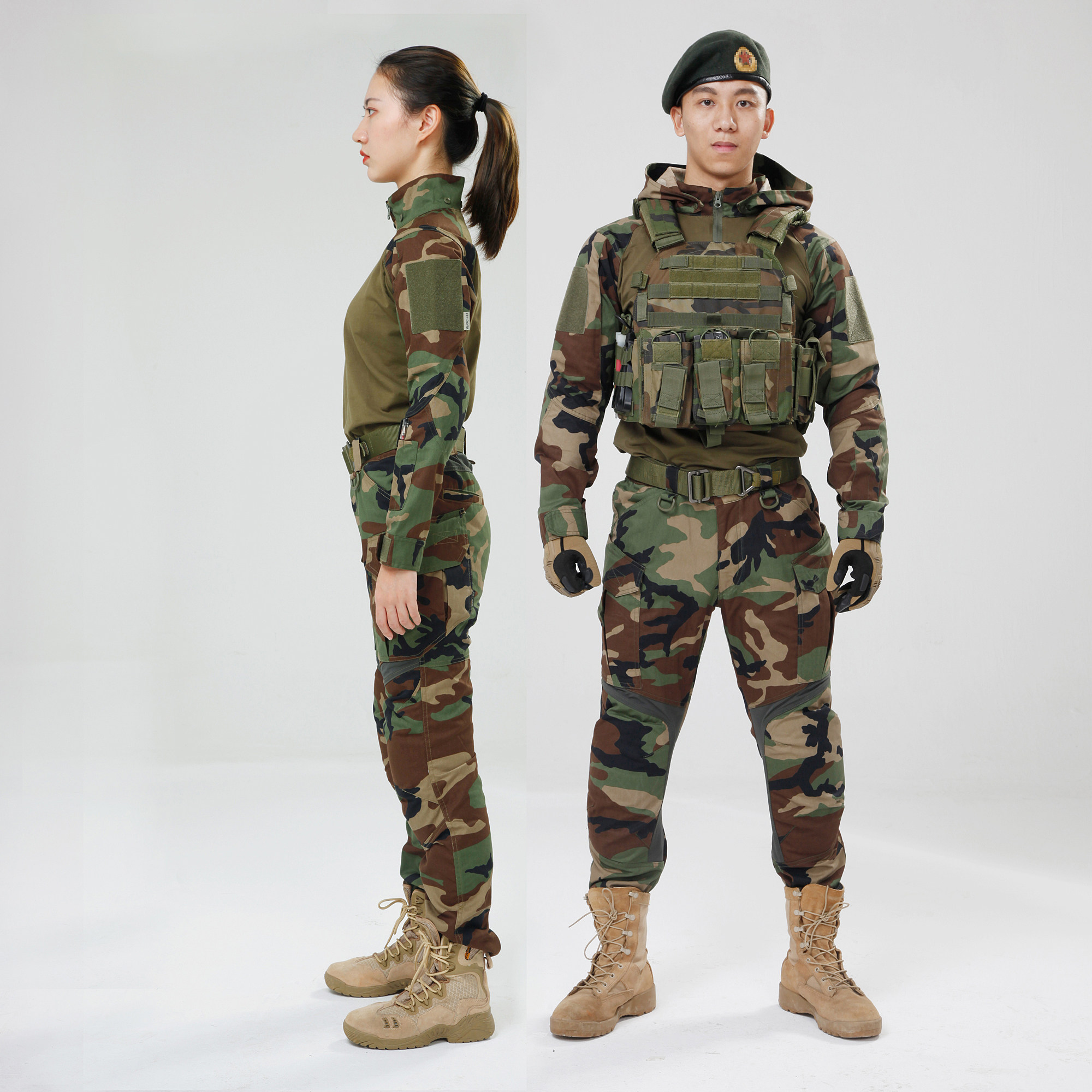 酋长迷彩蛙服套装特种兵战术套服修身军迷户外作训外套