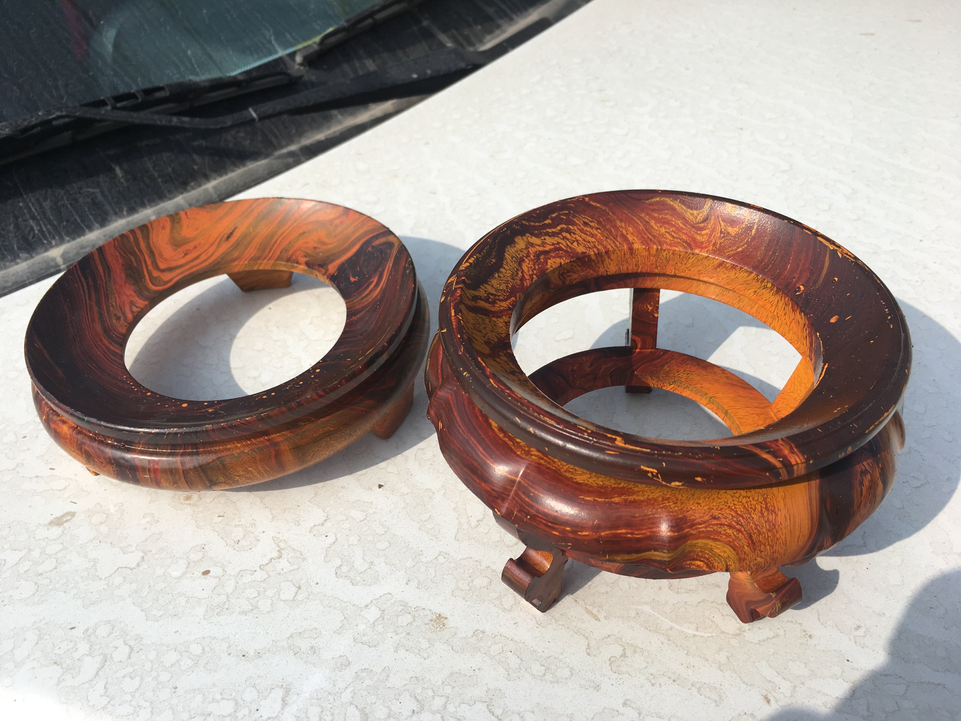 新新款圆形底托专用工艺品底座葫芦手捻塑料实木葫芦