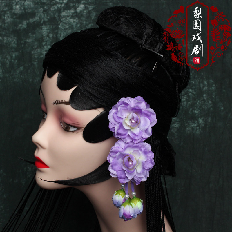 戏曲头饰发饰京剧越剧花旦青衣小姐头花鬓花发饰