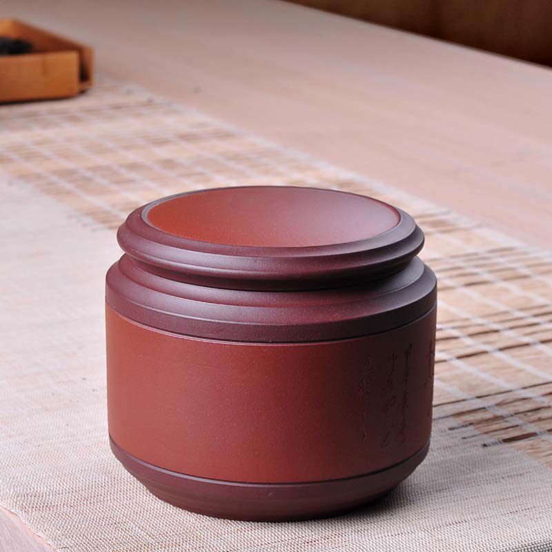 茗露 宜兴紫砂茶叶罐 醒茶罐 普洱罐 手工茶仓 紫砂意境罐