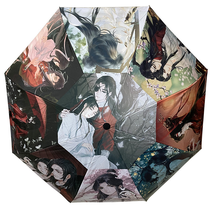 天官赐福自动晴雨伞谢怜花城动漫周边黑胶遮阳伞晴雨伞