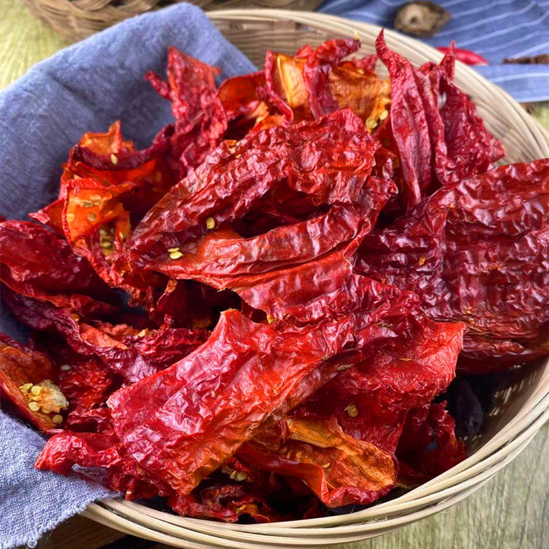 辣椒皮子赤峰特产农家干红红辣椒大红红袍韩椒辣椒粉料