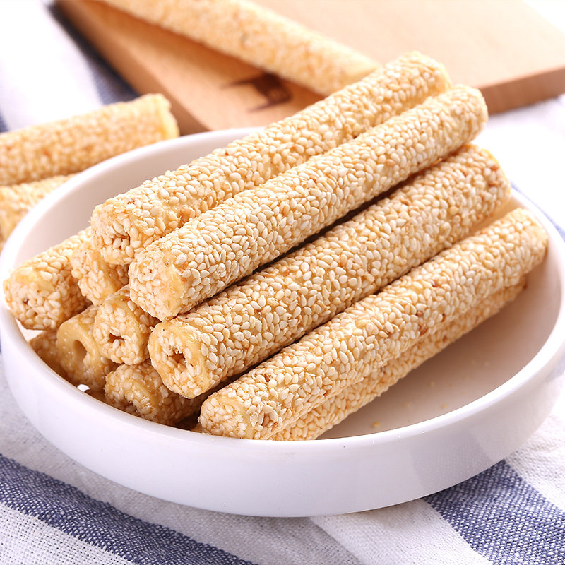 手工小吃零食糕点红糖麦芽传统管糖杆棒寸芝麻传统糕点