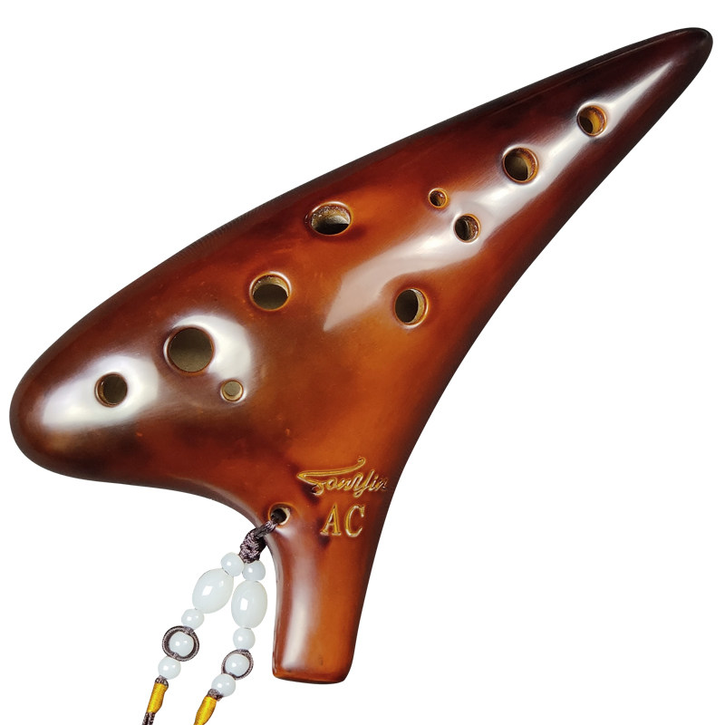 陶笛ac调陶孔陶笛十二学用初学中音12孔正品陶笛