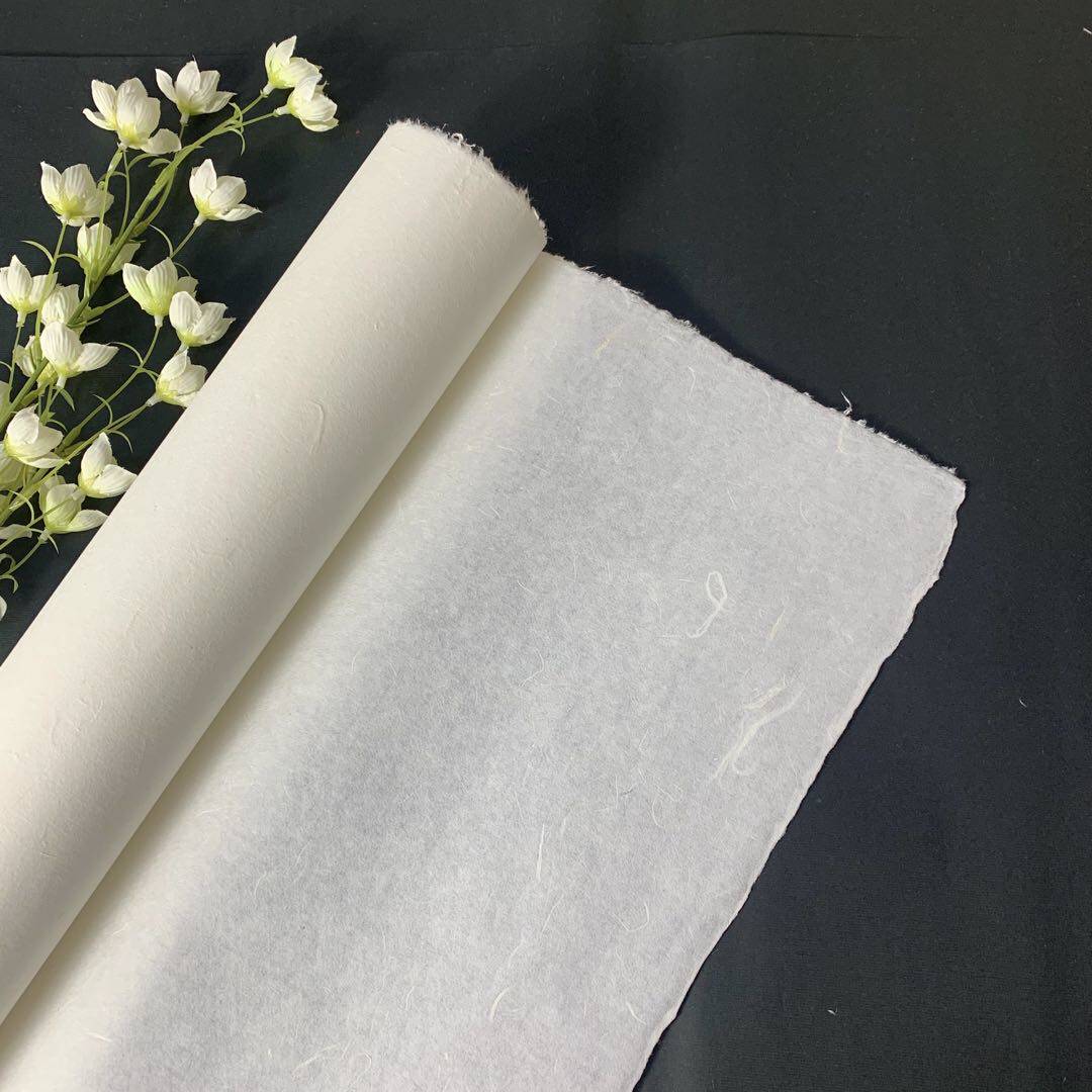 皮纸云龙宣纸加厚纤维国画山水四尺清水手工宣纸