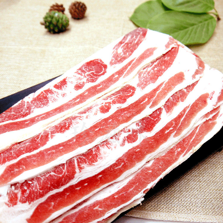 肥牛片 美肥 火锅食材 寿喜烧牛肉片 牛肉饭 新鲜牛肉片1kg装