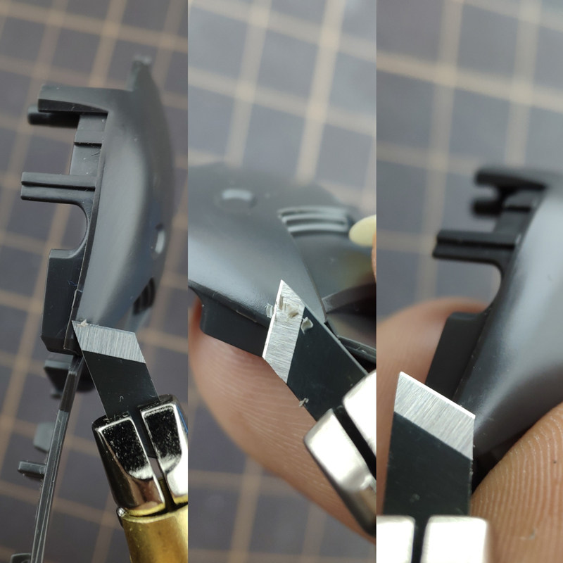 箱牌窄口笔刀刀片黑刃玄刃极刃30通用型弧面水口02毫米极薄刀