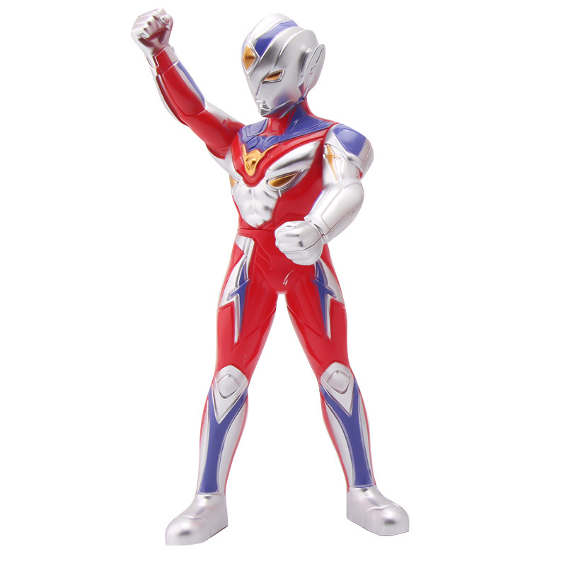 大号中华超人带音乐灯光多关节可动怪兽儿童超大变形玩具男孩套装