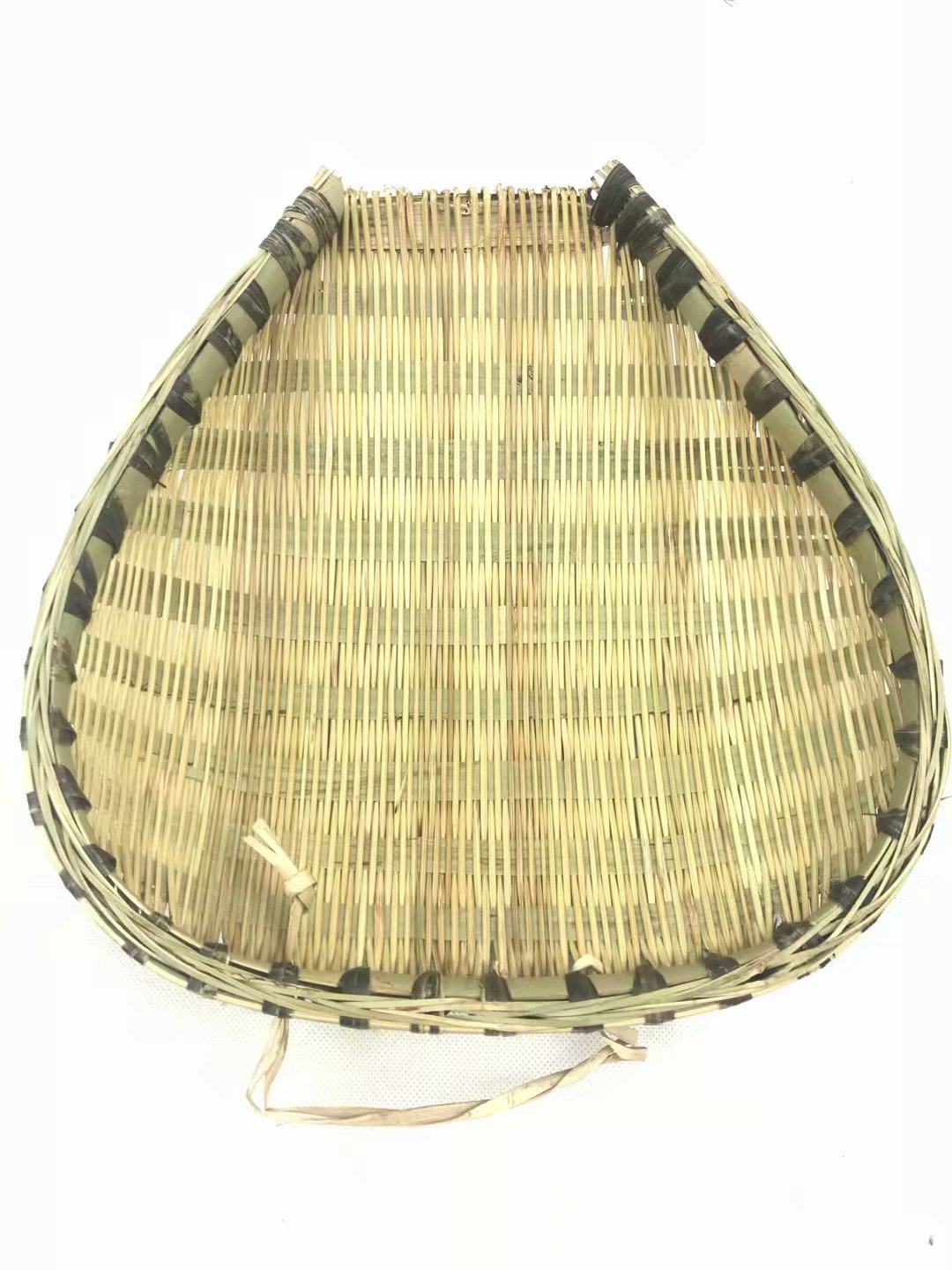 手工手工艺艺竹编制簸箕方圆筲箕洗菜菜篮子盛菜竹编