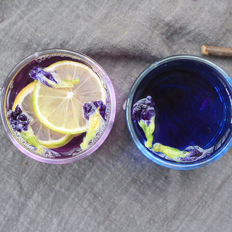 天然蓝蝴蝶花茶泰国豆花干茶50g包邮烘焙染调代用