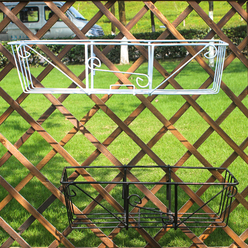 铁艺钢筋结构花架阳台菜盆挂架长盆550650花盆栏杆挂架摆架挂篮