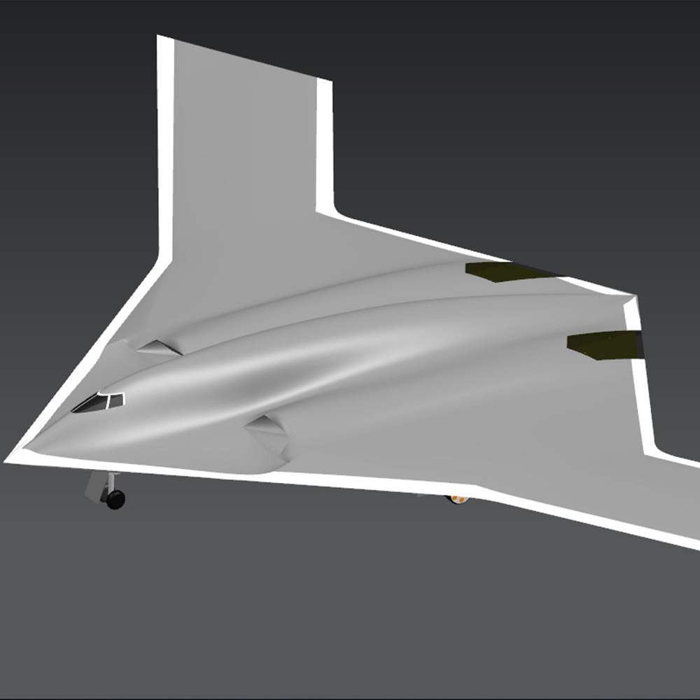 隐身轰炸机高级仿真飞机数模模型三维立体文件航模