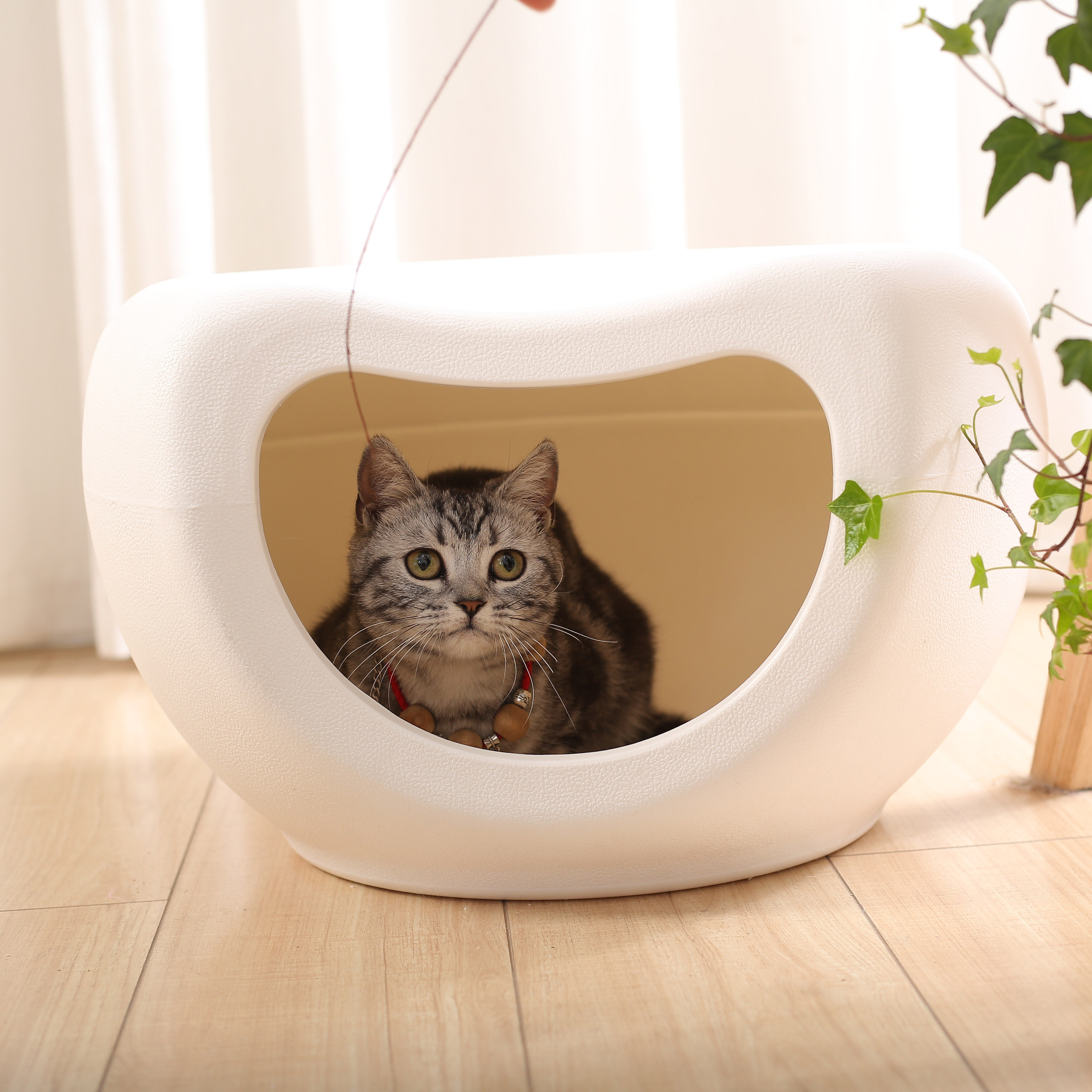 猫窝四季通用半封闭封闭式冬季猫床房子别墅凳子狗窝