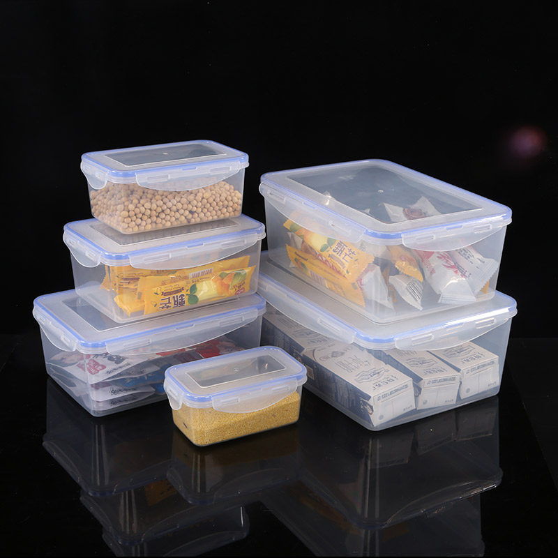 塑料饭盒冰箱专用可微波炉加热大小盒子圆长方形密封盒食品打包盒