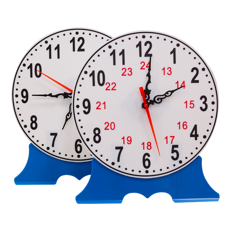 认识小学钟表24时启蒙儿童时间23cm大号演示教学仪器