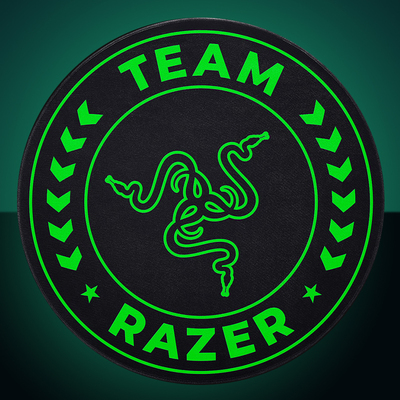 razer雷蛇team地垫适用于游戏电竞软毛12米圆形编织地毯其它椅子配件