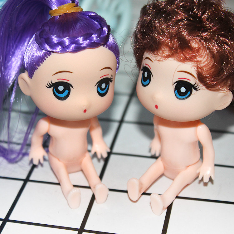 快手同款手工diy娃娃材料工具12cm迷糊娃娃男娃娃9公分娃娃