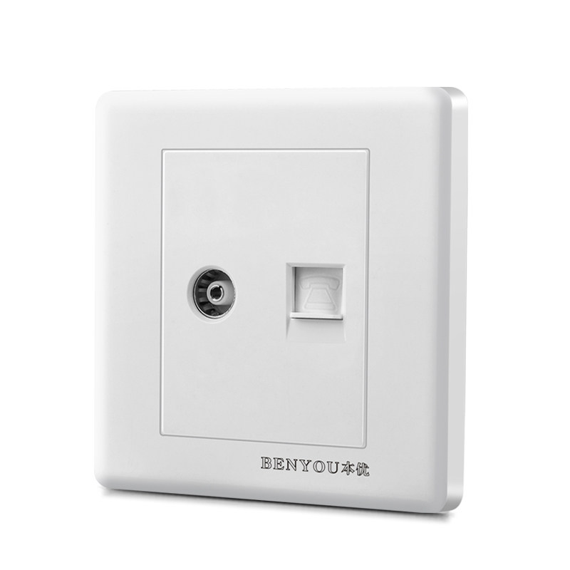 暗装墙壁开关插座面板电视带电电话插座有线电视闭路电话电视插座