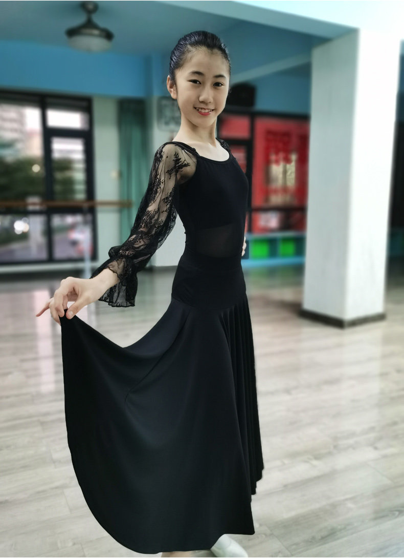 爱尚舞新款女童专业摩登舞服套装国标舞儿童拉丁舞拉丁舞练习套装