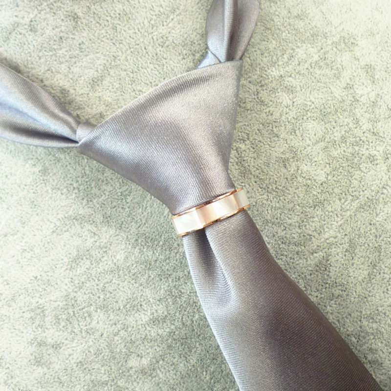 领带环领条纹手工纯金金色线环方佑新郎领圈领带