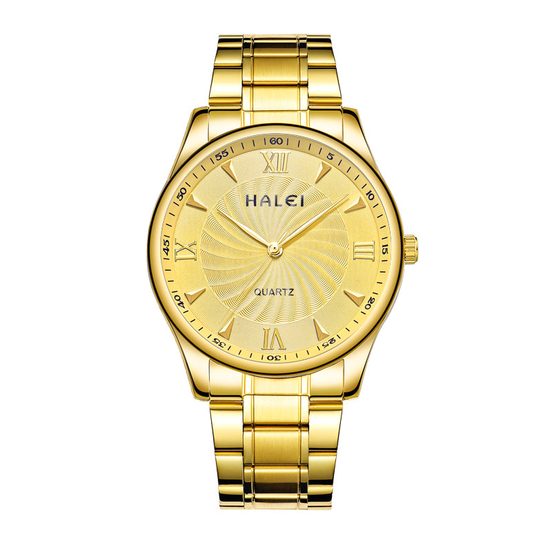 halei哈雷489手表情侣表韩国潮流男表时尚休闲女表钢带防水石英表