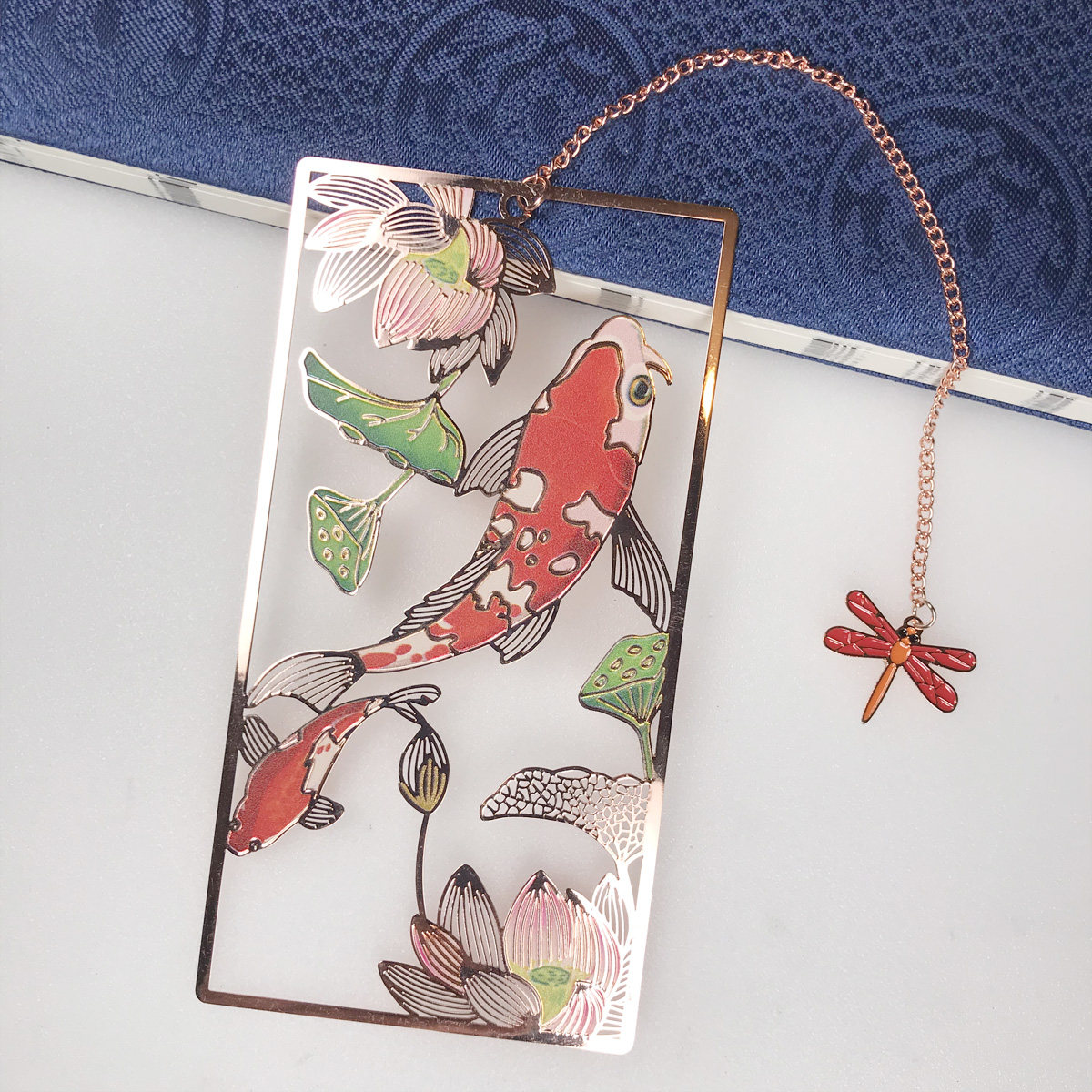 锦鲤金属书签高档中国国风古风创意礼品老师书签