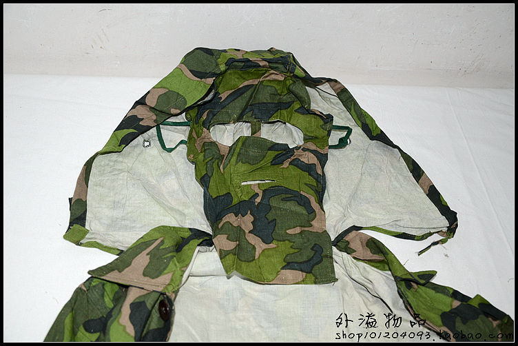 GWZ1A伪装衣81式伪装衣--越战迷彩小四叶单面伪装迷彩服