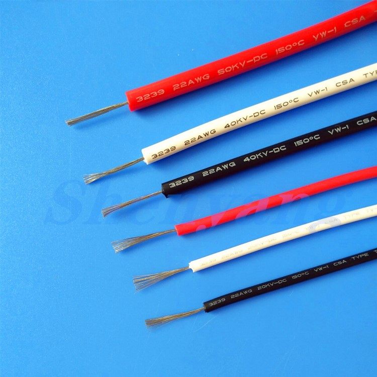 硅胶24awg20kv高压线ul3239耐高温02平方镀锡铜线柔软单芯线