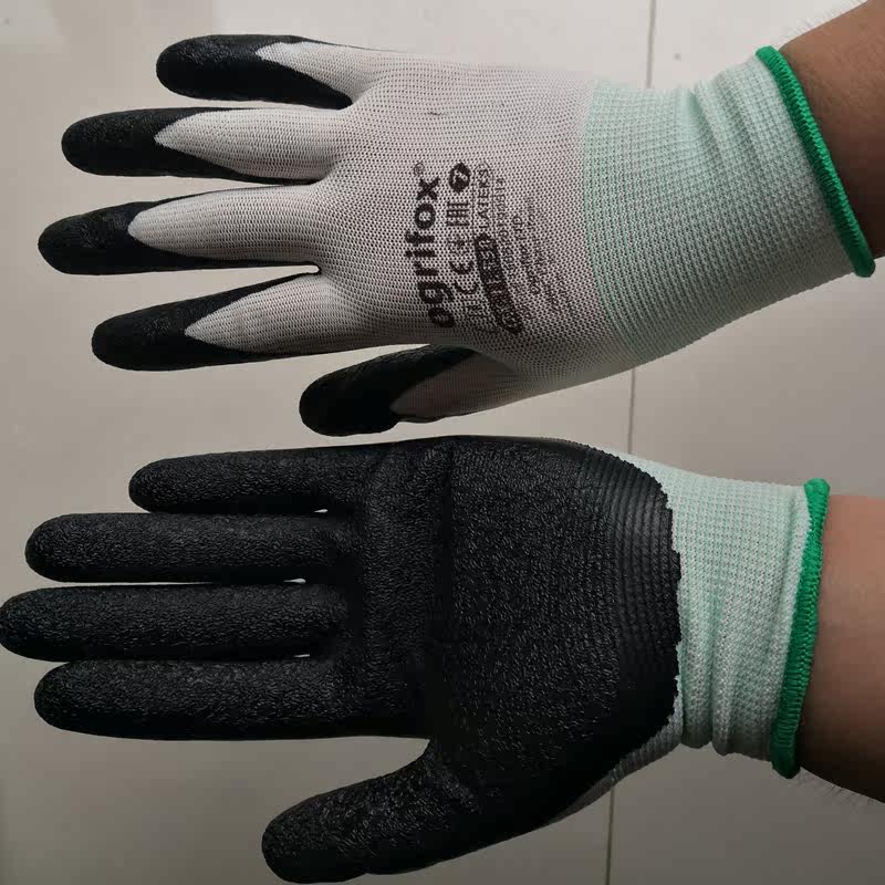 包邮劳保皱纹13针尼龙线皱手套挂胶手套浸胶耐磨尼龙防护劳保手套